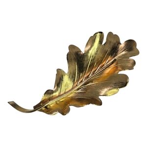 Yellow Gold Brooch by Wells 14 K GF Leaf Brooch Beautiful See Pictures